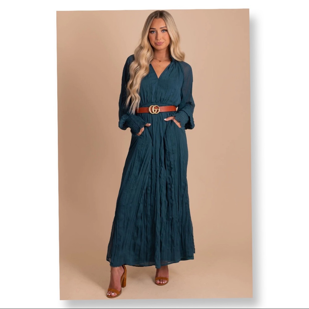 Bella Ella Dreams Into Plans Long Sleeve Maxi Dress